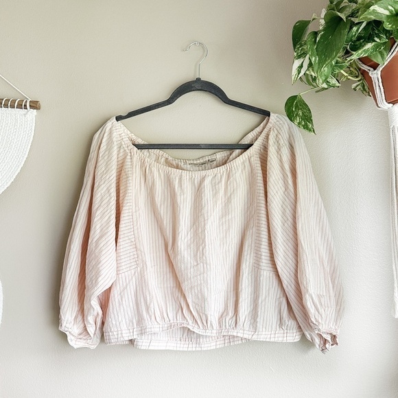 Anthropologie Holding Horses Striped Off Shoulder Top - Picture 2 of 5